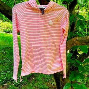 Ralph Lauren pink and white hoodie